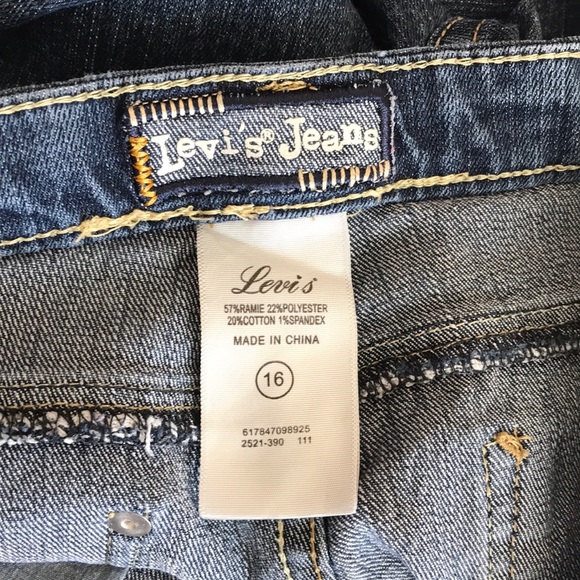 Levi’s Bermuda Jean Shorts Girls Size 16 - Picture 5 of 6